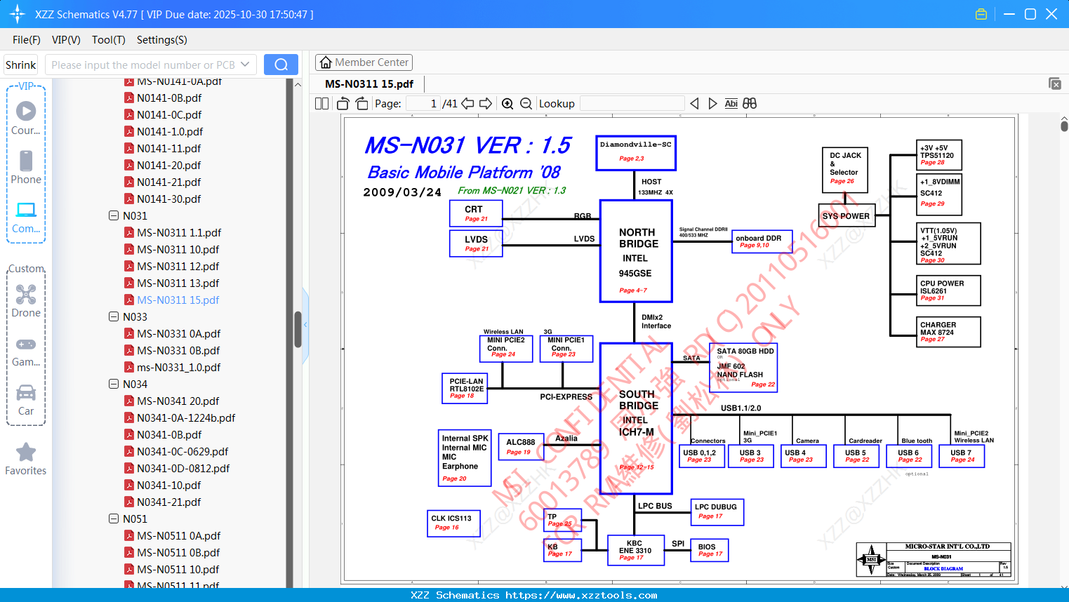 Laptop MSI MS-N0311 15